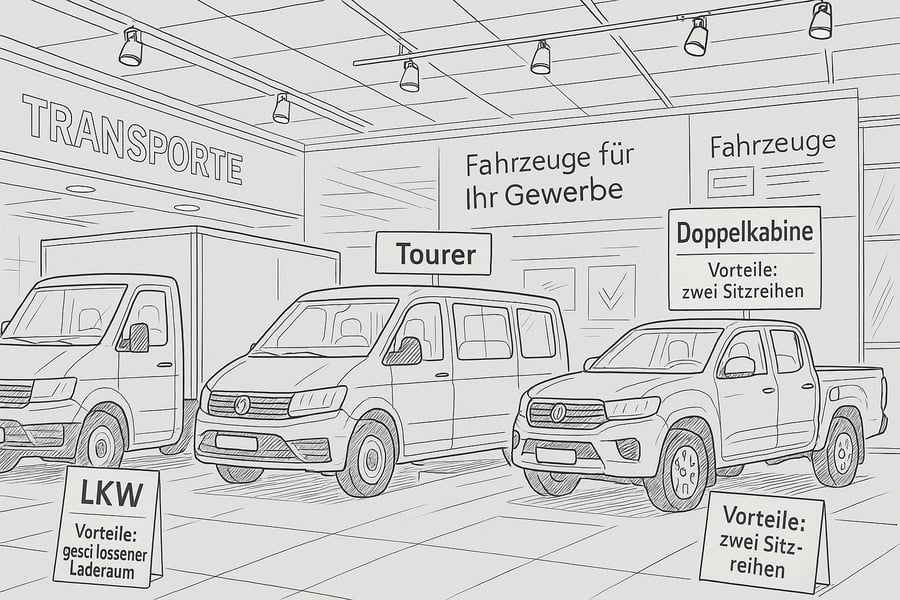 Kastenwagen, Tourer oder Doppelkabine, welche Zulassung passt zu Ihrem Betrieb?