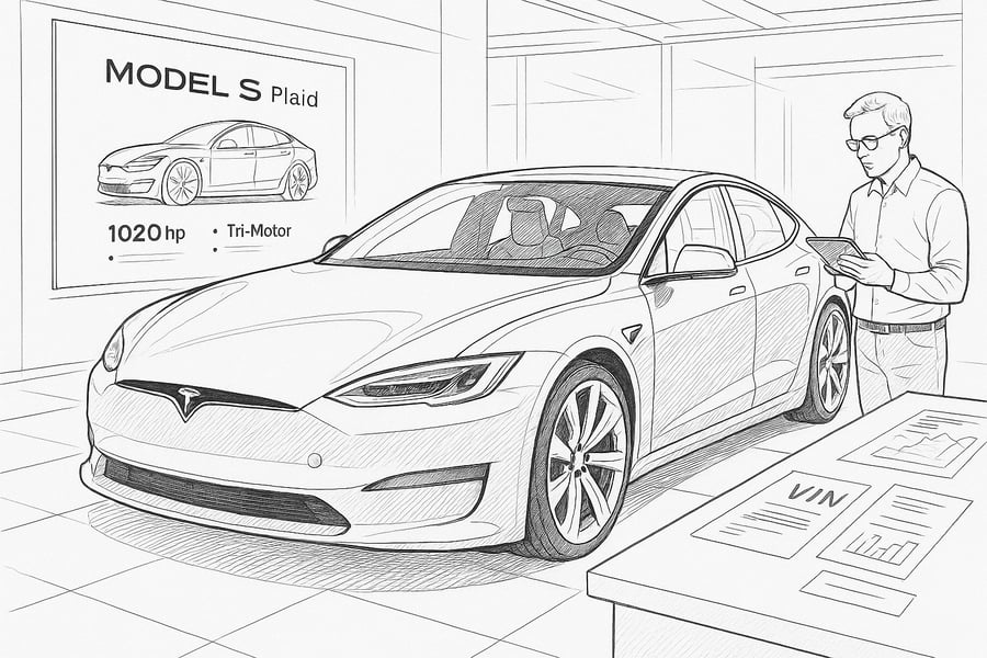 Tesla Model S Plaid – Wenn die Fahrgestellnummer Fragen aufwirft